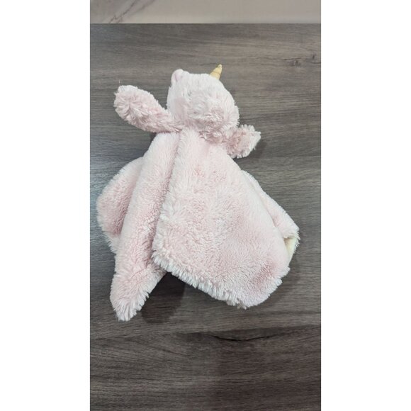 Kellytoy Pink Unicorn Lovey Baby Blanket With Rattle Plush Cuddle Comfort - Picture 4 of 8
